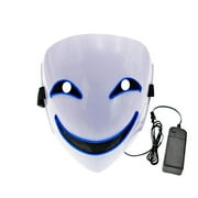 Justhard LED Halloween Face Cover Glowing Anime Cosplay Headgear Party Props for Adults Kids