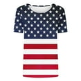 thumbnail image 4 of VerPetridure American Flag Shirt Women 4th of July Patriotic T Shirt Funny Stars Stripes Graphic Tee Independence Day T-Shirt Top, 4 of 4