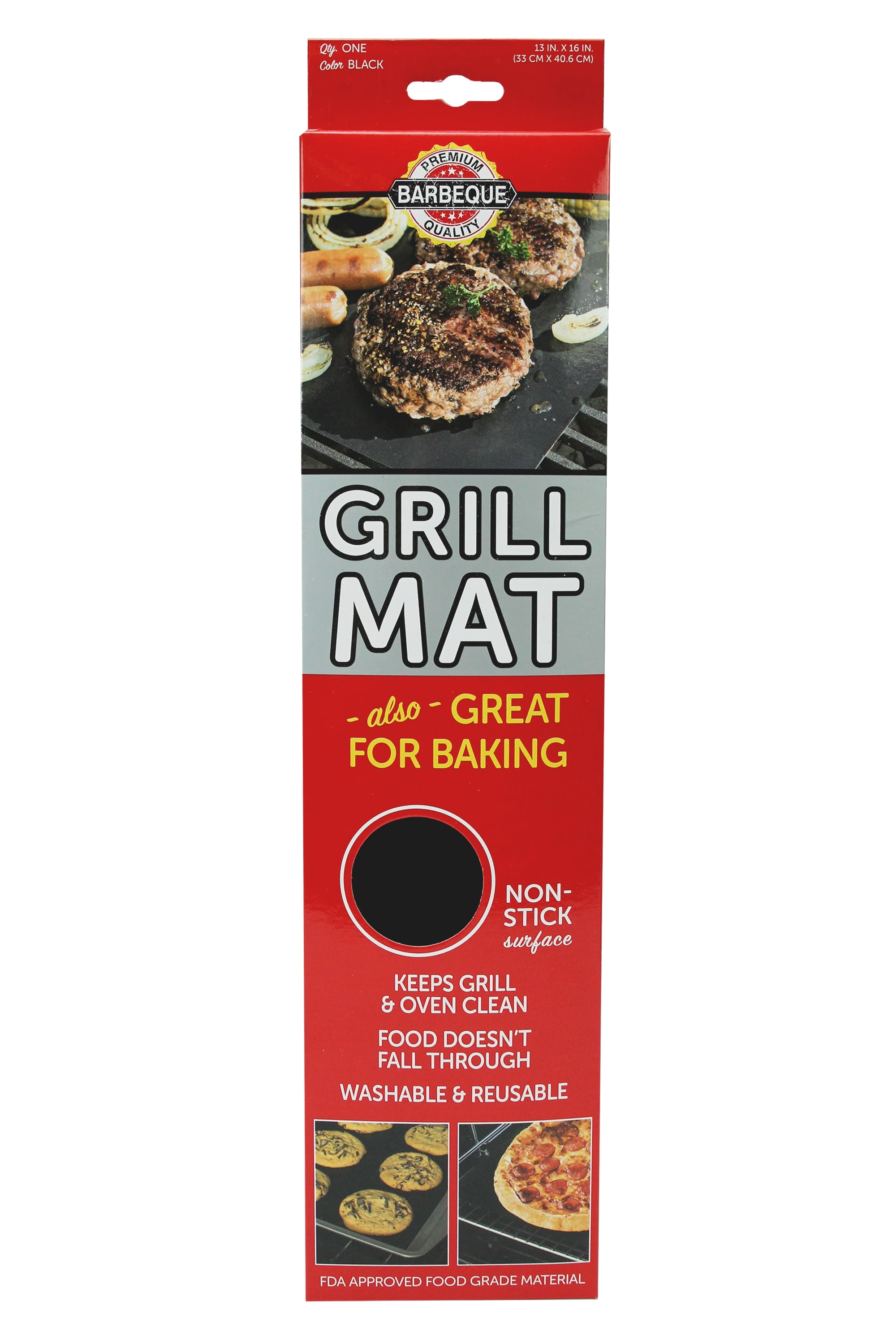 S&T INC. Barbeque Grill Mat, Heavy-Duty Large Non-Stick,13 inches x 16 inches