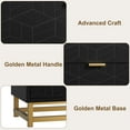 thumbnail image 4 of Luku 5 Drawer Contemporary Dresser for Bedroom, White Chest with Gold Handles and Metal Legs, Wide Storage Drawers for Entryway, Living Room, 4 of 5