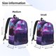 thumbnail image 2 of Easygdp Neon Buddha Cityscape Mochila de Lona Resistente para Laptop, Compatible con Laptops de 15 a 17 pulgadas, Ideal para Escuela, Trabajo y Viajes-Medium, 2 of 5