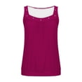 thumbnail image 6 of Jinhomg Womens V Neck Tank Top Summer Tops for Women Loose Fit Sleeveless Pleated Blouses Trendy Casual Tunic Shirts Watermelon Red XXXL, 6 of 6