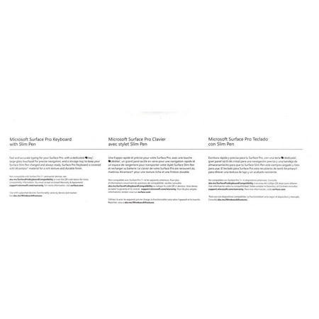 Microsoft - Surface Slim Pen (2nd Edition) and Pro Keyboard for Pro (11th Edition), Pro 9, and Pro 8 - Platinum