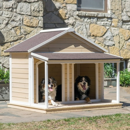 Dog House Blind - Boomer & George Duplex Dog House - Antique White Wash