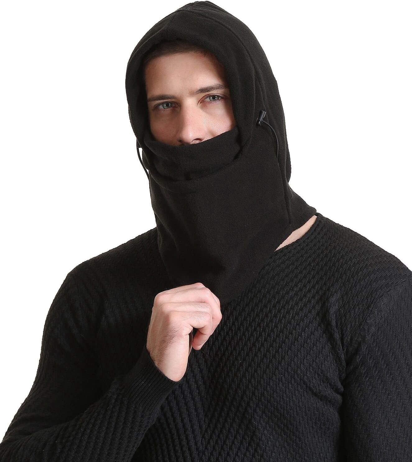 Bravo! Balaclava Face Mask Men Women Winter Windproof Drawstring Motorcycle Outdoors Ski Mask