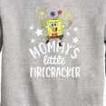 thumbnail image 3 of SpongeBob SquarePants - Mommy's Little Firecracker - Toddler And Youth Crewneck Fleece Sweatshirt, 3 of 6