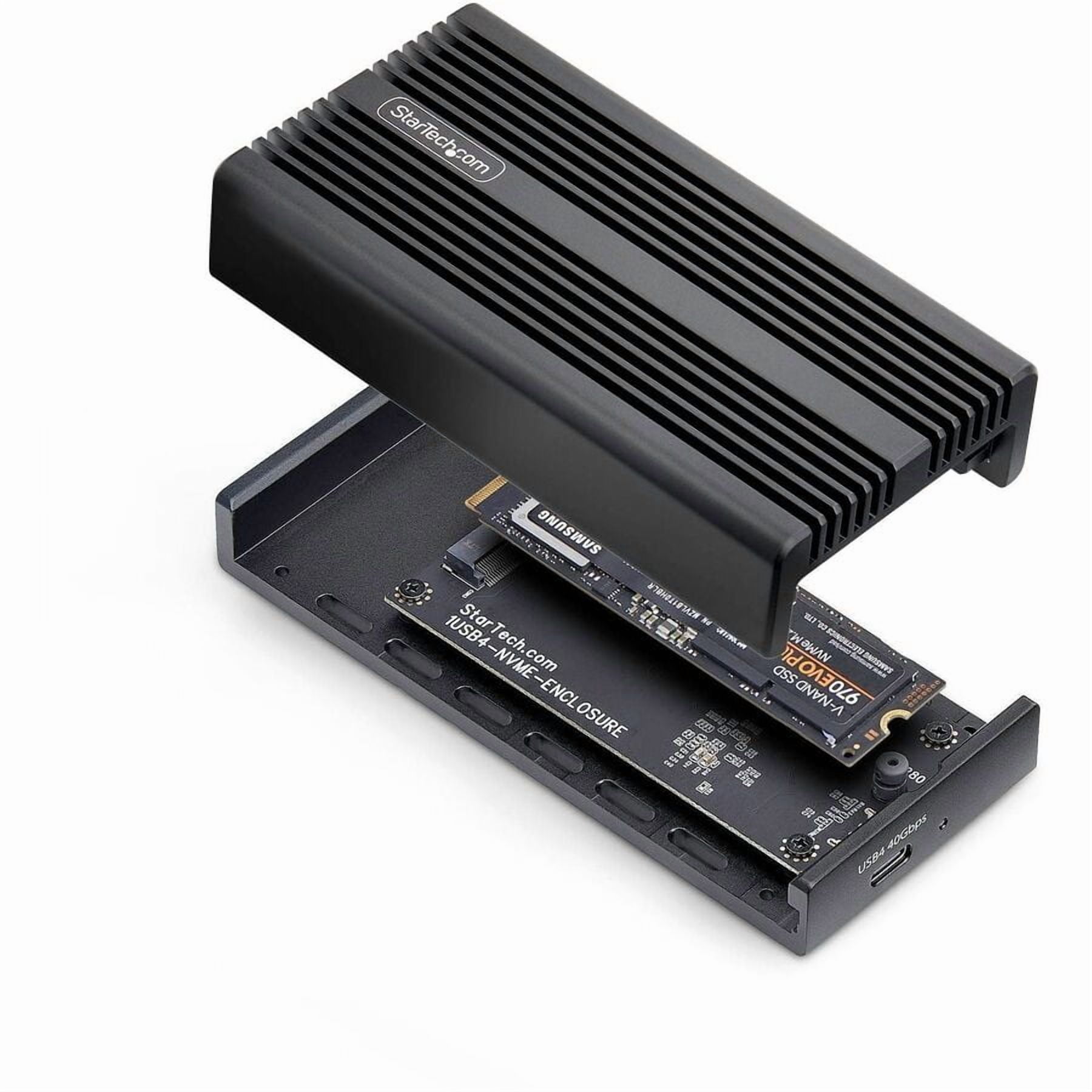 StarTech.com USB4 M.2 NVMe Enclosure, 40Gbps, External USB-C/Thunderbolt NVMe SSD Enclosure, B+M/M-Key