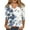 a-blue-a2, variante sur CHUANK Hauts pour Femmes à Manches 3/4 Grande Taille Col en V Coude T-Shirt Uni pour Femmes Chemises à Demi-Manches à Motif Floral pour Femmes Blouses d'Été pour le Travail Professionnel Blanc P