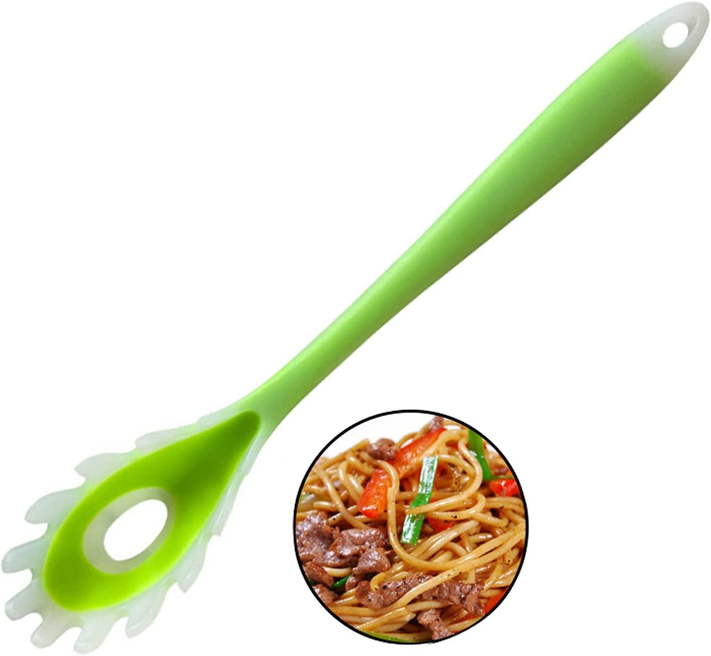 Silicone Pasta Fork,11Inch Spaghetti Spoon Pasta Fork,High Heat