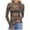 Coffee, variant on Towmus Womens Lace Long Sleeve Mesh Top Floral Neck Going Out Top Sheer Blouse Fashion Fall Outfits 2025