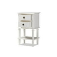 thumbnail image 2 of Baxton Studio Audrey Country Cottage Farmhouse White Finished 2-Drawer Nightstand, 2 of 7