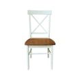 thumbnail image 3 of International Concepts Set of Two X-Back Dining Chairs Hickory and Shell, 3 of 5