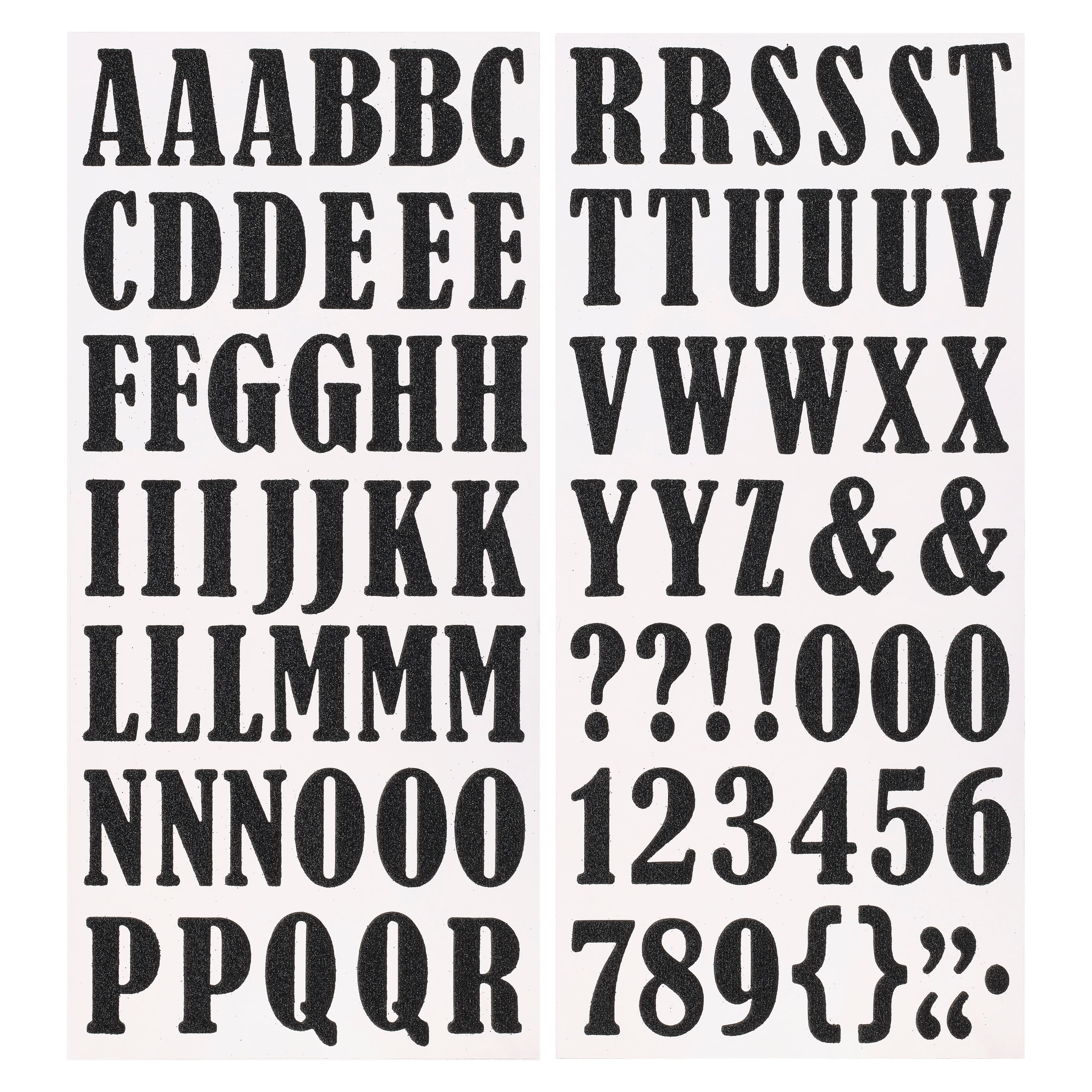 Recollections Glittered Black Foam Alphabet Stickers, 12 Packs: 91 ct. (1092 total)