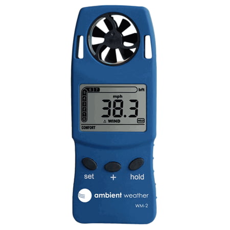 Ambient Weather WM-2 Handheld Weather Meter w/Windspeed, Temperature, Wind Chill