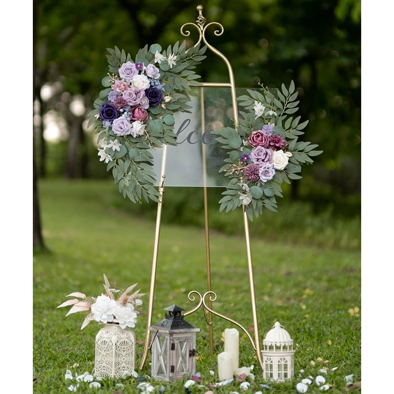 Artificial Flower Swag Set, Roofei Wedding Arch Floral Swags for