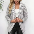 thumbnail image 2 of XFLWAM Womens Casual Blazer Jacket Striped Plaid Long Sleeve Coat Suit Open Front Work Office Blazer Lapel Double Breasted Jacket Pink M, 2 of 6