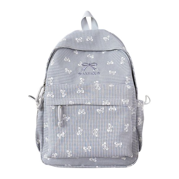 Weebloom Bow School Backpack For Kids Girls Cute Bow Knot Casual Lightweight Stylish Schoolbag Soft Large Bookbag Middle High School College Grey