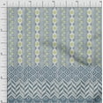 thumbnail image 1 of oneOone Cotton Jersey Grayish Blue Fabric Geometric Panel Sewing Craft Projects Fabric Prints By Yard 58 Inch Wide, 1 of 3