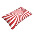 thumbnail image 3 of YFYANG Super Soft Rectangular Plush Cushion Cover (Without Pillow Insert), Red Spiral Vortex Comfort and Non-Pilling Hidden Zip Bedroom Sofa Pillowcases, 14"x20", 3 of 9