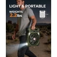 thumbnail image 2 of 22000mAh Portable Camping Fan with Dual Solar Panels, 10" Rechargeable Battery Operated Tent Fan with LED Lantern & Arc Flashlight, 180° Oscillating Outside Fan & Power Bank for Camping, Fishing, 2 of 6