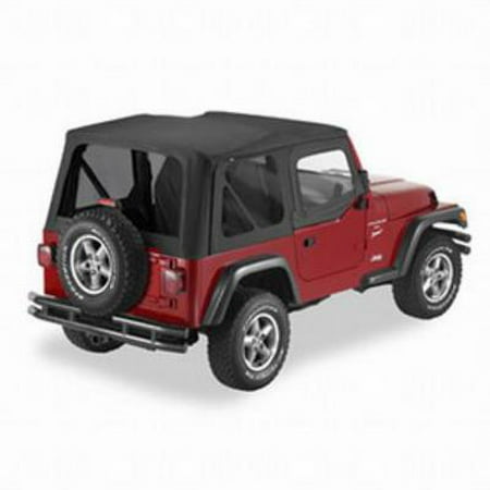 Pavement Ends The Replay Soft Top with Tinted Windows and Upper Doorskins (Black Denim) - 51197-15 Fits select: 1997-2006 JEEP WRANGLER / TJ