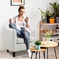 thumbnail image 3 of Emma Arm Chair by Naomi Home-Color:White, 3 of 10
