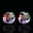 Red+Green+Purple, variant on Unique Revolving Multicolored AAA+ Cubic Zircon Round Women Daliy Stud Earrings