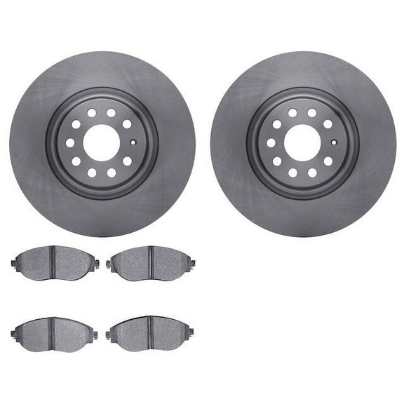 Front Brake Pad and Rotor Kit - Compatible with 2018 - 2023 Volkswagen Tiguan 2.0L 4-Cylinder 2019 2020 2021 2022