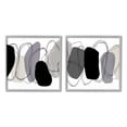 thumbnail image 4 of Stupell Industries Contemporary Oblique Circular Shapes Scribble Outlines Graphic Art Gray Framed Art Print Wall Art, Set of 2, Design by Ruth Fromstein, 4 of 5