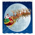 thumbnail image 3 of Ambesonne Santa Shower Curtain, Christmas Night, 69"Wx70"L, Multicolor, 3 of 3
