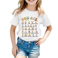 thumbnail image 2 of EnJoCho First Day of School Shirt Kids Back-to-School T-Shirts Boys Girls Cute Letter Summer Tops Toddler Crewneck Short Sleeve Shirt Preschool Tshirt Girls Oversized Class Shirt, 2 of 6
