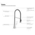 thumbnail image 2 of Kohler K-22061 Graze 1.5 GPM Single Hole Pre-Rinse Kitchen Faucet - Black, 2 of 5