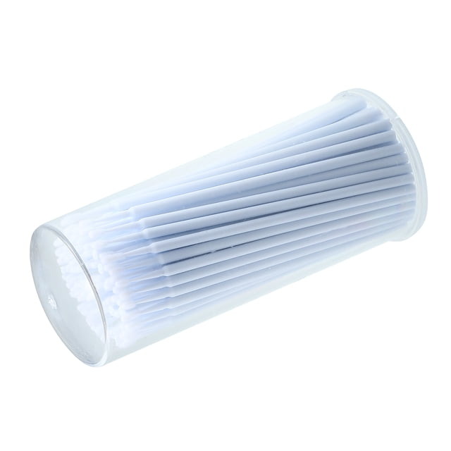 100 UNIDS No Reutilizable Micro Aplicador Cepillo para Extensión de Pestañas Unique Bargains Blanco 97x2mm