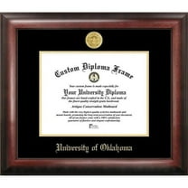 Campus Images OK998GED-1185 11 x 8.5 in. University of Oklahoma Gold Embossed Diploma Frame - Satin Mahogany