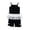 Black, variant on Stamzod Toddler Girl Outfits Casual Lace Camisole Tops Ribbed Shorts Set Girls Summer Clothes Black 2 Years