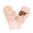 thumbnail image 7 of CC Brand Beige Kids Sherpa Lined Mittens Unisex Winter Accessories, 7 of 7