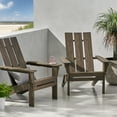 thumbnail image 2 of GDF Studio Gurekam Outdoor Acacia Wood Foldable Adirondack Chairs, Set of 2, Gray, 2 of 8