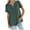 Green womens tops, variant on Wycnly Womens Tops Casual Button Down Comfy Breathable Workout Tshirts with Pocket Summer Cute Solid V-Neck Short Sleeve Blouses Black XXL