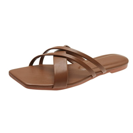 

Fpqtro 2023 Summer Women s Sandals Women s Flat Shoes Ladies Beach Sandals Summer Non-Slip Causal Slippers