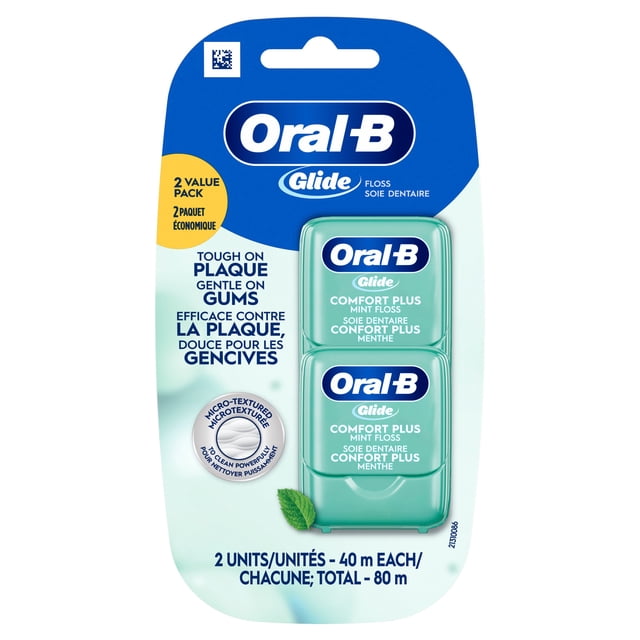 Oral-B Glide Pro-Health Comfort Plus Dental Floss, Value 2 Pack (40m Each)