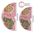 thumbnail image 5 of Yayeee Christmas Tree Skirt 35 inches for Xmas Tree Holiday Party Decoration, Pink Christmas House, 5 of 6