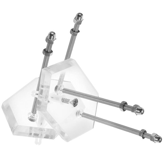 HAMPPLIES 2Pcs Skateboard Wall Mount Hanger Acrylic Transparent Simple Structure for Home Decoration