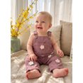 thumbnail image 5 of RUINIXCW Kids Girls Overalls, Sweet Embroidery Flower Corduroy Buckle Closure Pants, 5 of 7
