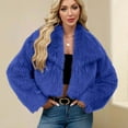 thumbnail image 4 of Women's Faux Fur Coat Long Sleeve Lapel Shaggy Winter Jacket Luxury Warm Furry Open Front Outerwear, 4 of 7