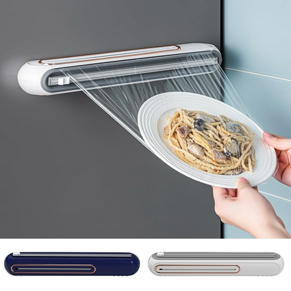 Lubelski Food Film Cutting Box Wall-mounted Magnetic Suction Cup Tin Aluminum Tinfoil Baking Paper Film Cutter Plastic Sharp Storage Holder