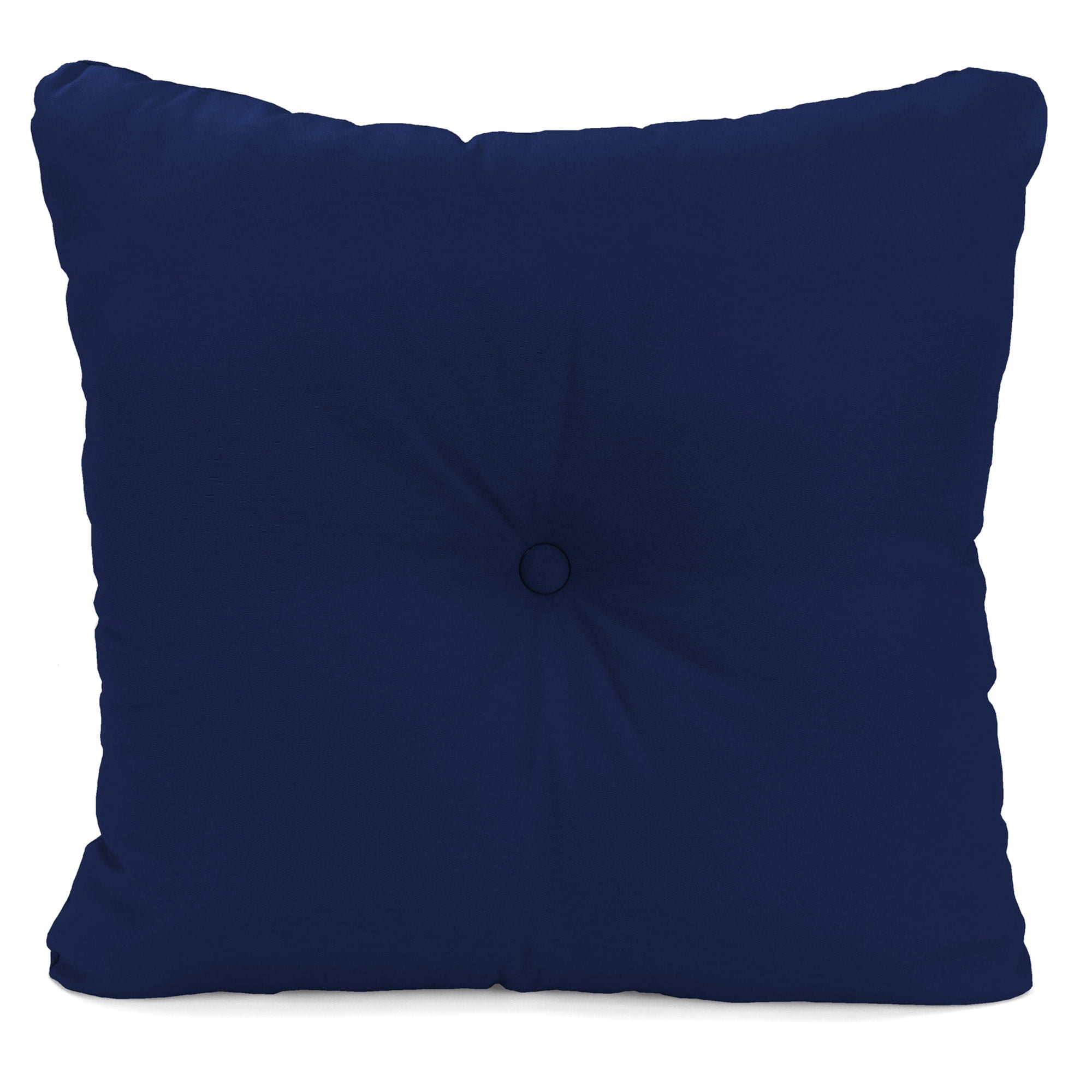 Jordan Manufacturing 23.5" x 24" Canvas Navy Solid Square Tufted Outdoor Deep Seat Chair Back Cushion with Fabric Button