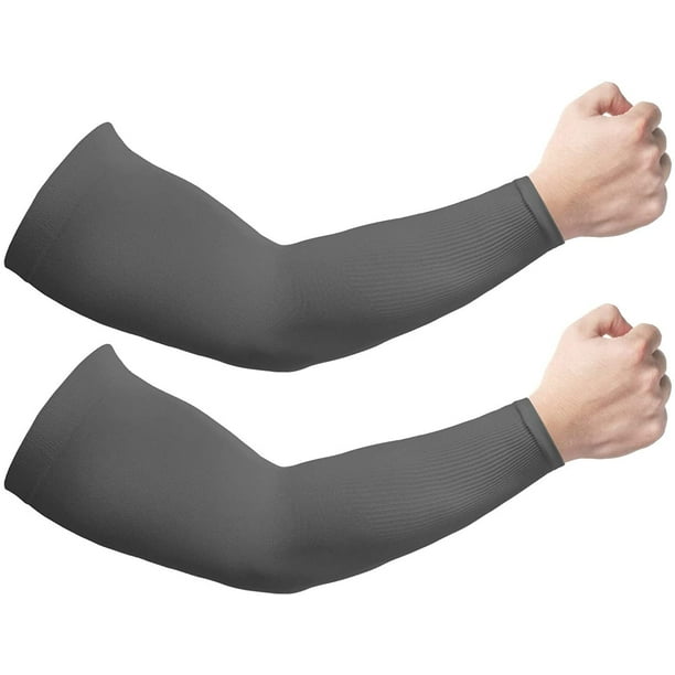 2 pares de mangas de brazo de refrigeración con protección solar UV para hombres y mujeres, cubierta de brazo UPF 50 Adepaton LRWJ448-3