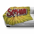 thumbnail image 3 of Sophia Soft Flannel Fleece Throw Blanket, Most Popular Girls` Given Names in Western World Retro Comic, Cozy Plush for Indoor and Outdoor Use, 50" x 60", Yellow Red and Black, by Ambesonne, 3 of 6