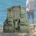 thumbnail image 6 of Men Fishing Vest Breathable Outerwear Outdoor Vest For Spring Summer Photography Green 2XL, 6 of 8