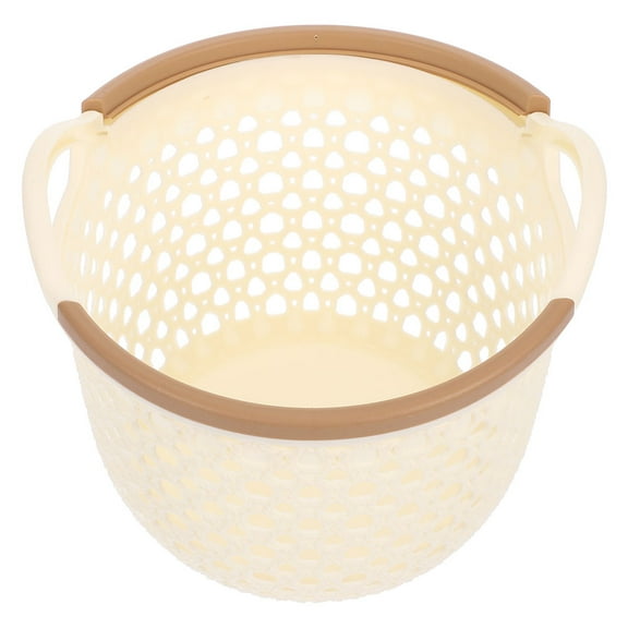 Masteelf Flexible Laundry Basket Plastic Laundry Hamper Portable Round Bin With Handles For Bedroom Storage Organizing Cloth Toys